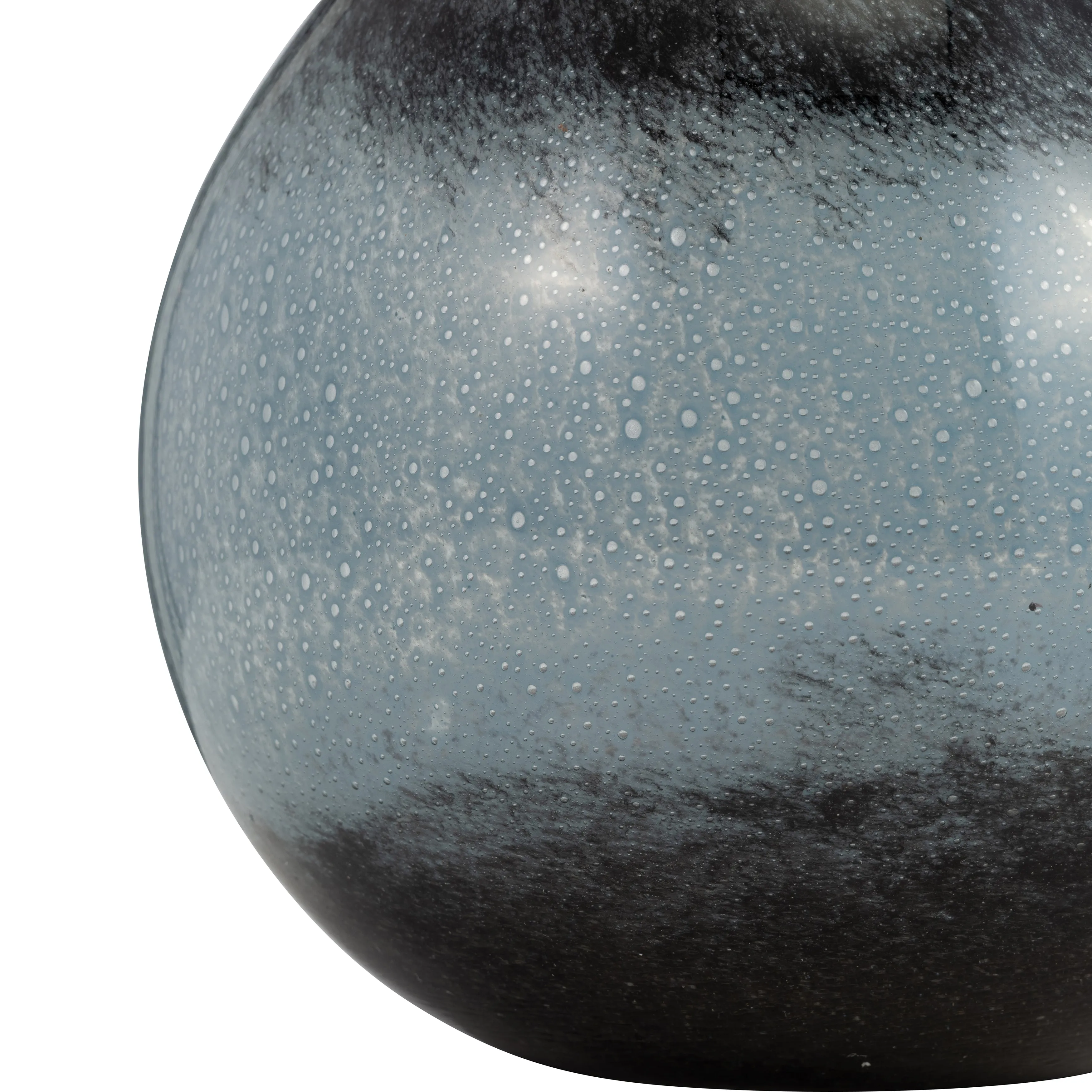 GLASS, 12" VASE BLUE OMBRE