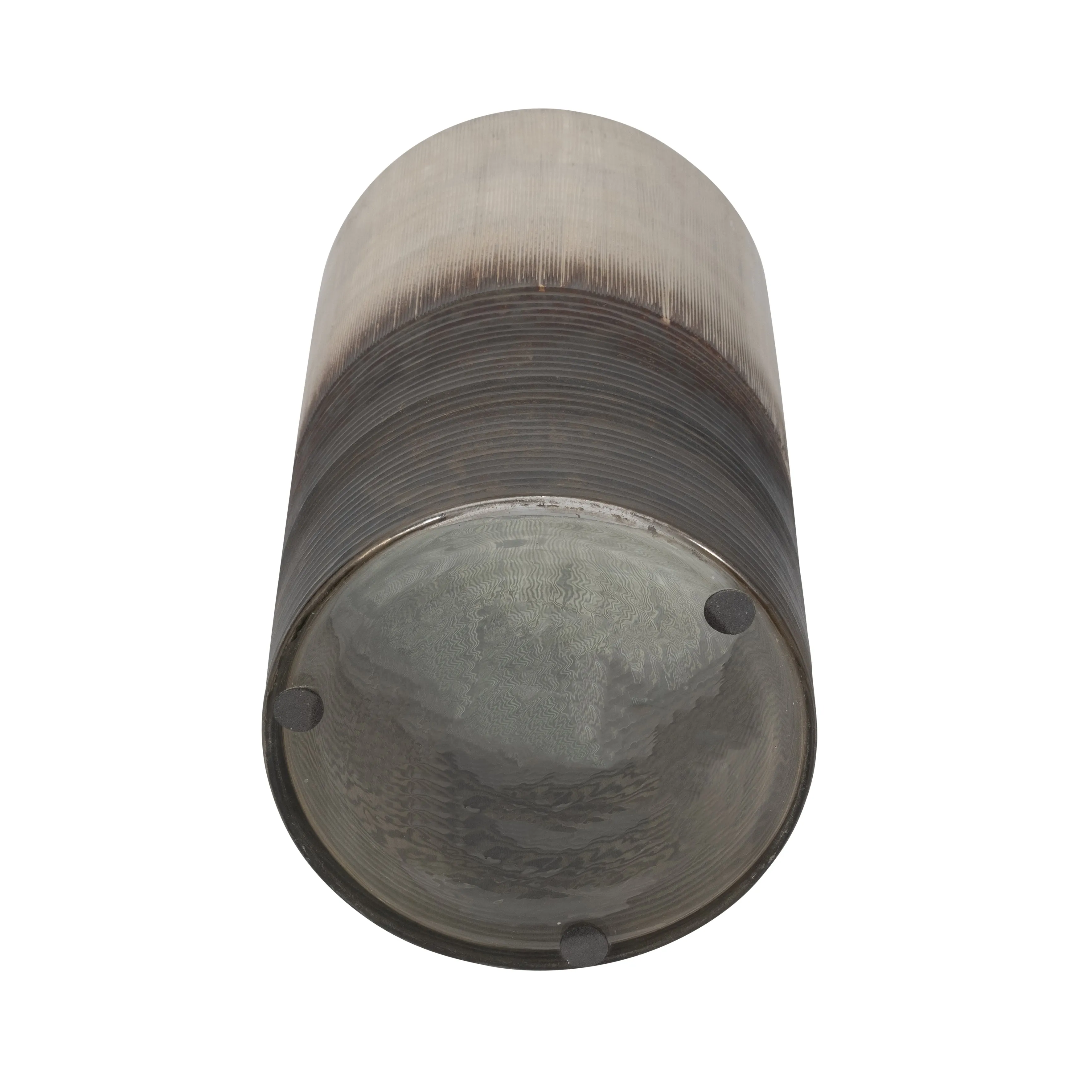 GLASS, 13" METALLIC 2-TONE VASE, SILVER