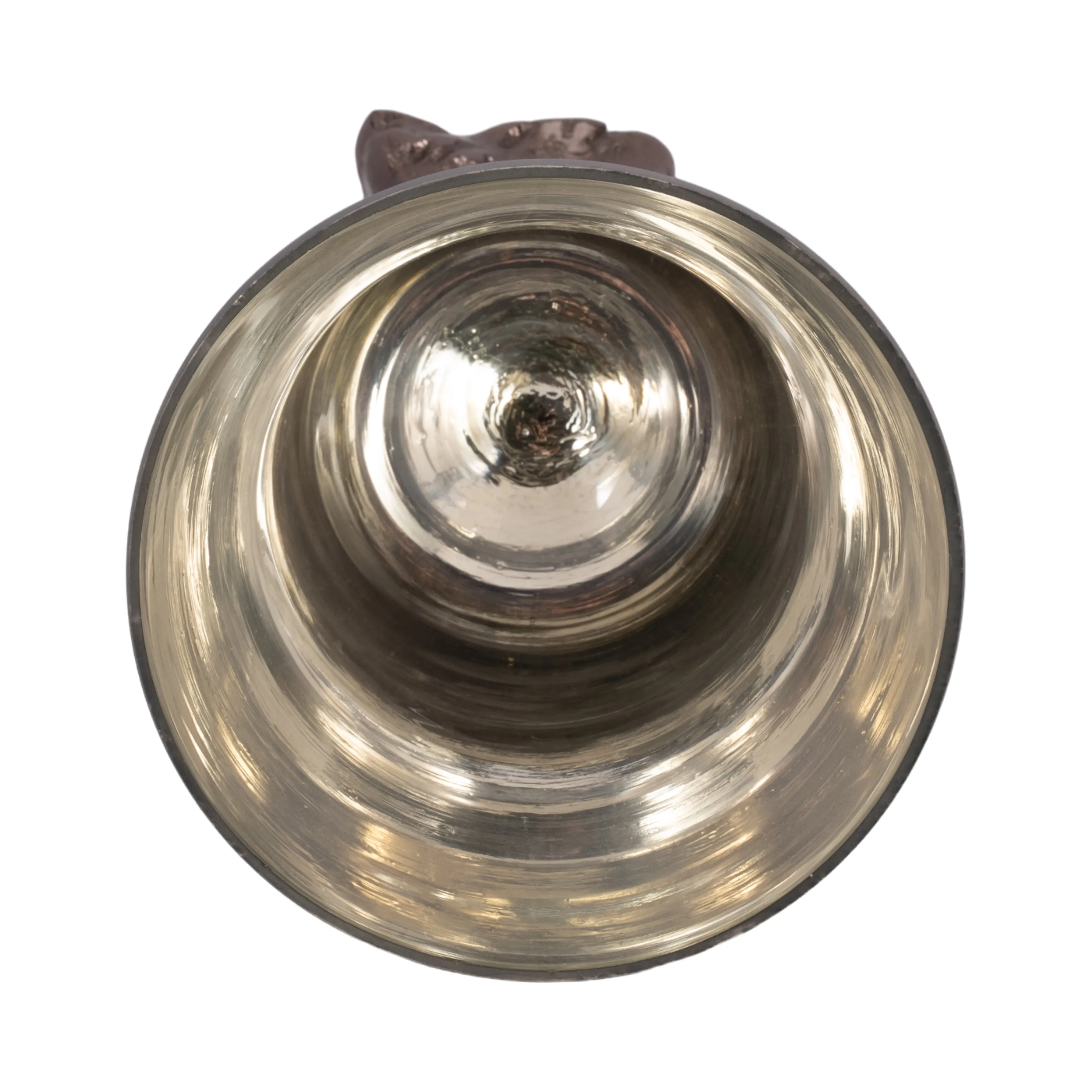 GLASS, 15" 2-TONE CHALICE VASE, METALLIC KD