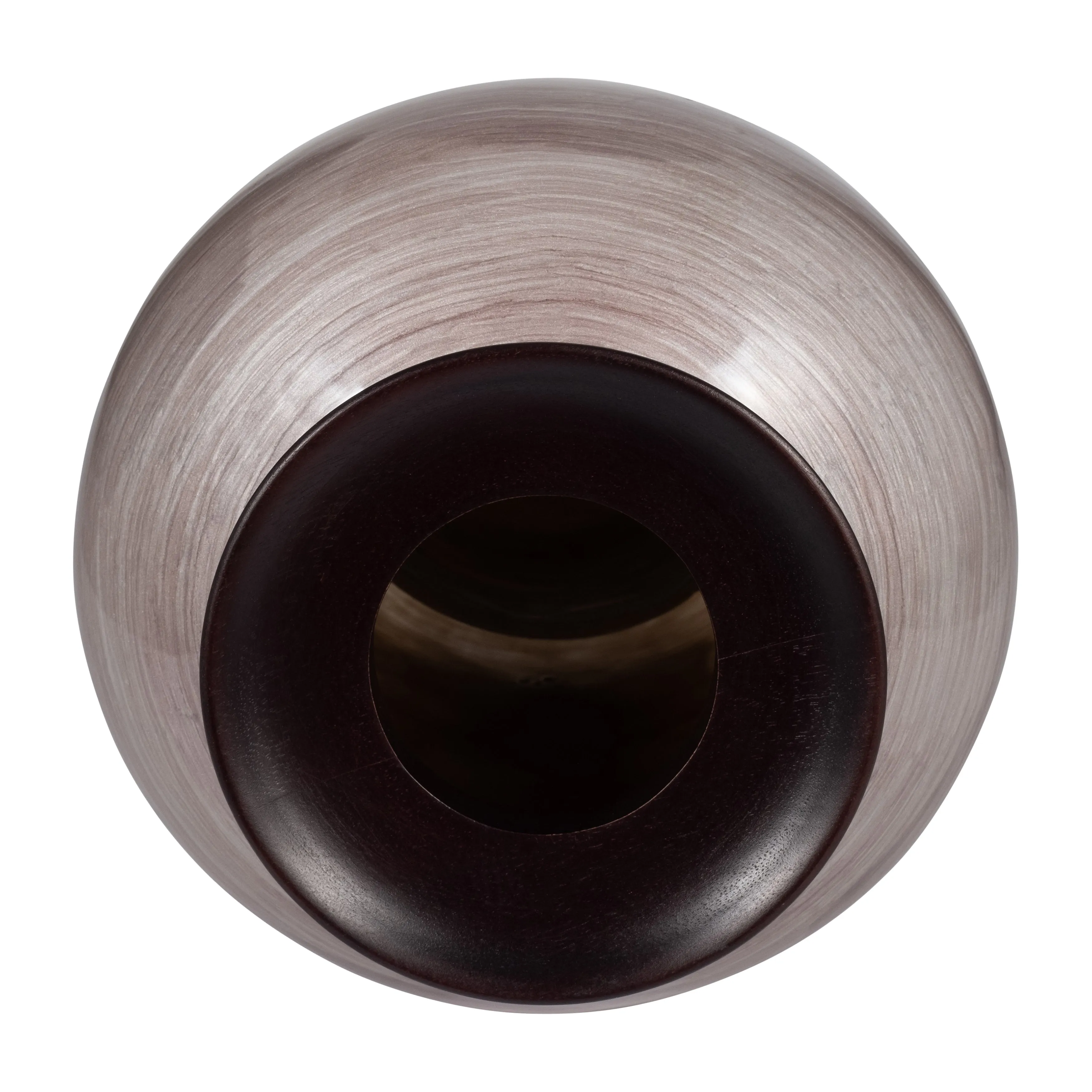 GLASS, 16" WOODEN TOP VASE, BLUSH