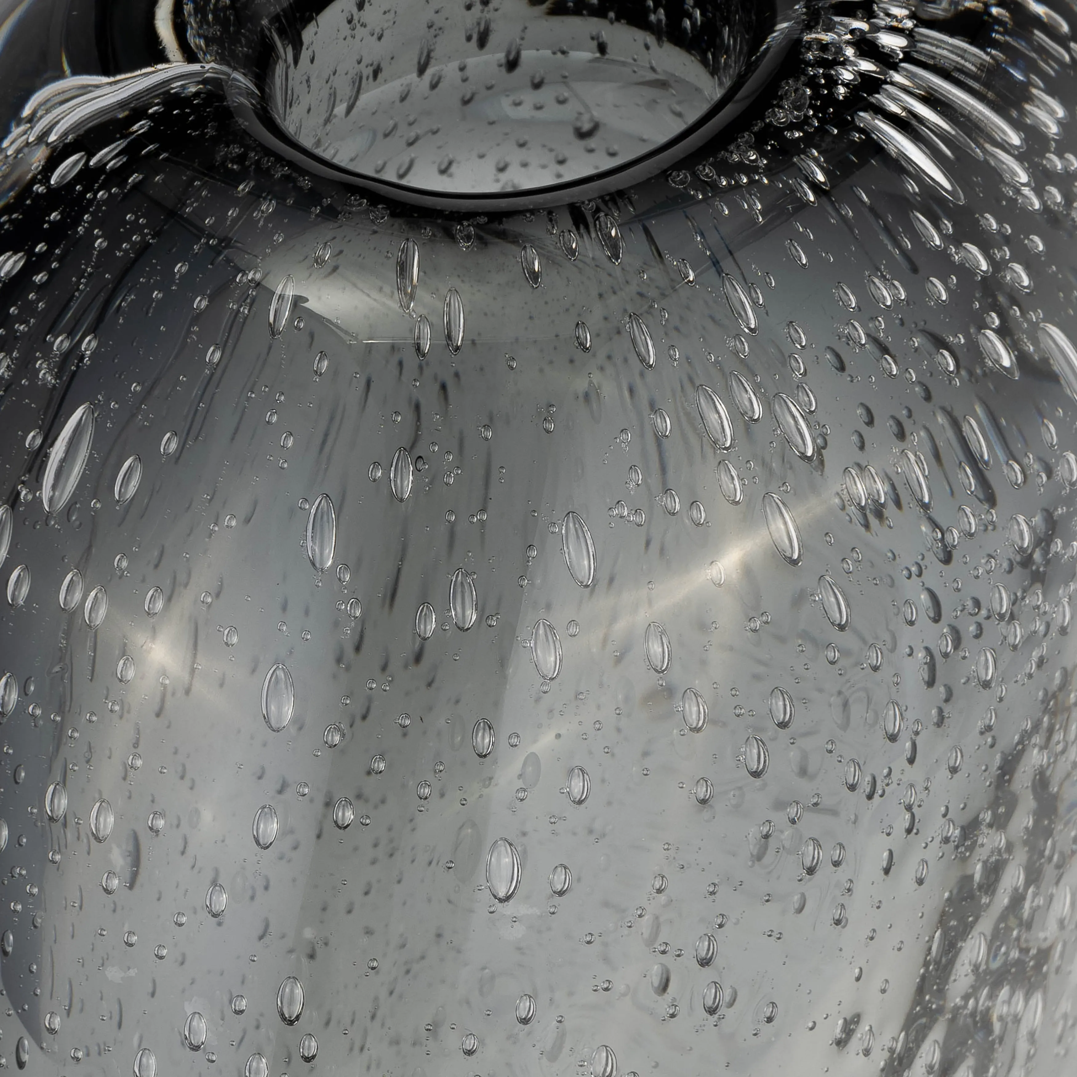 GLASS, 9"H ELLIPSE VASE, SMOKE