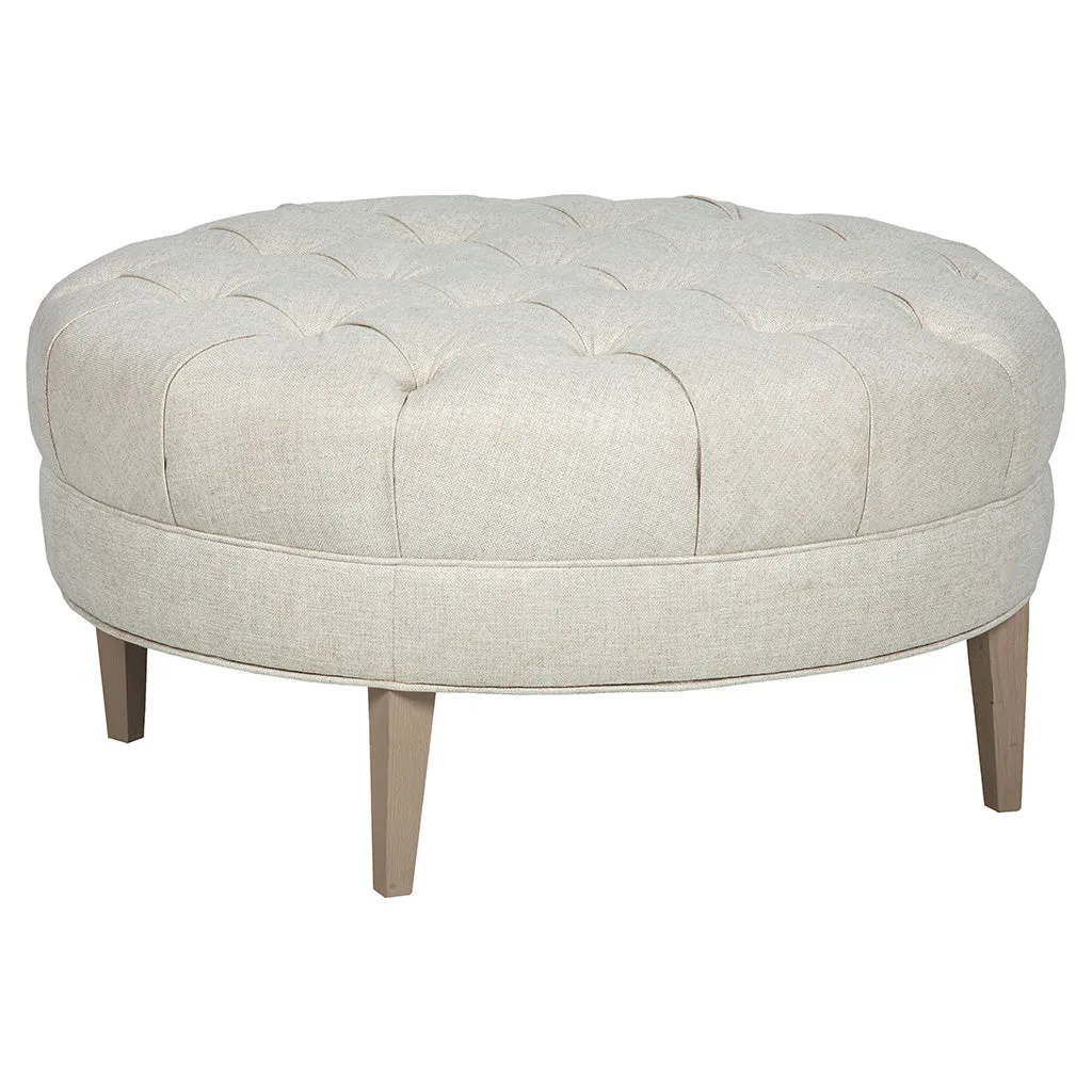 Hand Tufted Round Ottoman