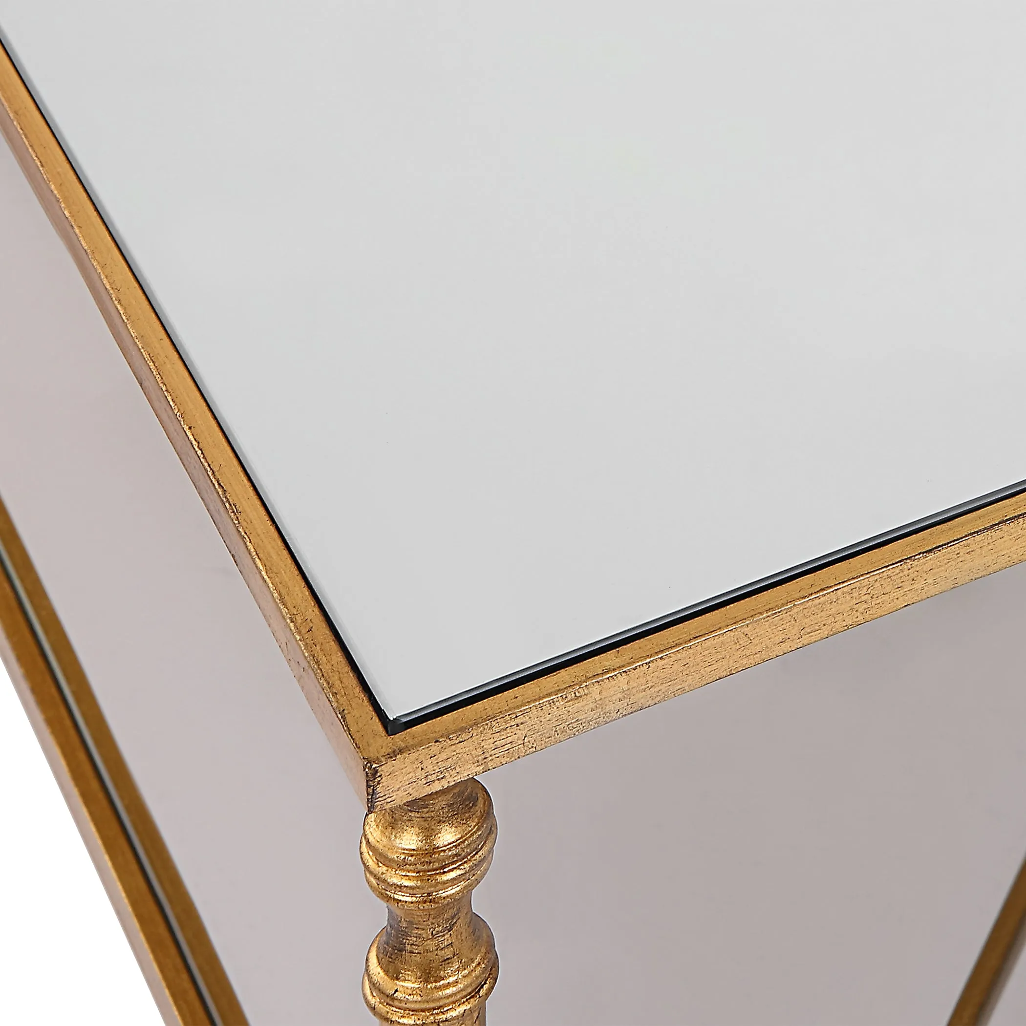Henzler 126 W x 47 H x 126 D Square Coffee Table with Mirror Top