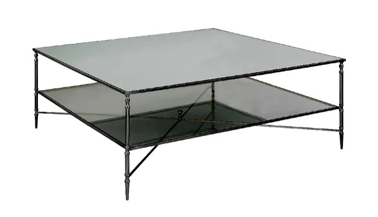 Henzler 126 W x 47 H x 126 D Square Coffee Table with Mirror Top
