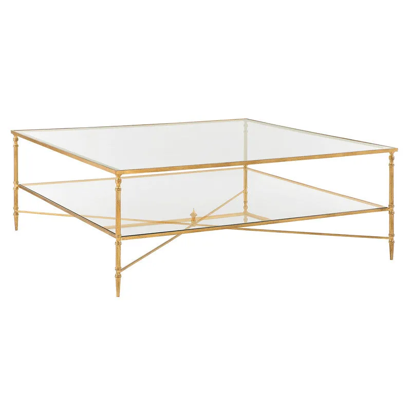 Henzler 126 W x 47 H x 126 D Square Coffee Table with Mirror Top