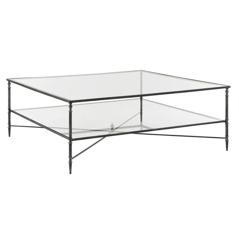 Henzler 126 W x 47 H x 126 D Square Coffee Table with Mirror Top