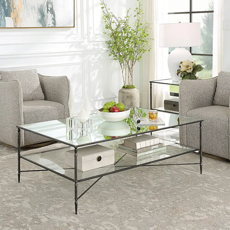 Henzler Rectangle Coffee Table with Mirror Top