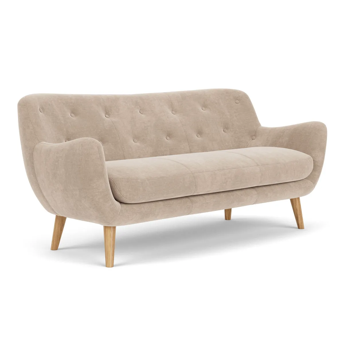 Herman Fabric 3 Seater Sofa