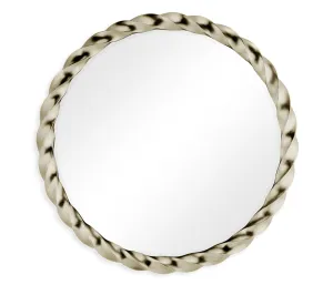 JC Modern - Twist Collection - 45'' Silver Twisted Mirror