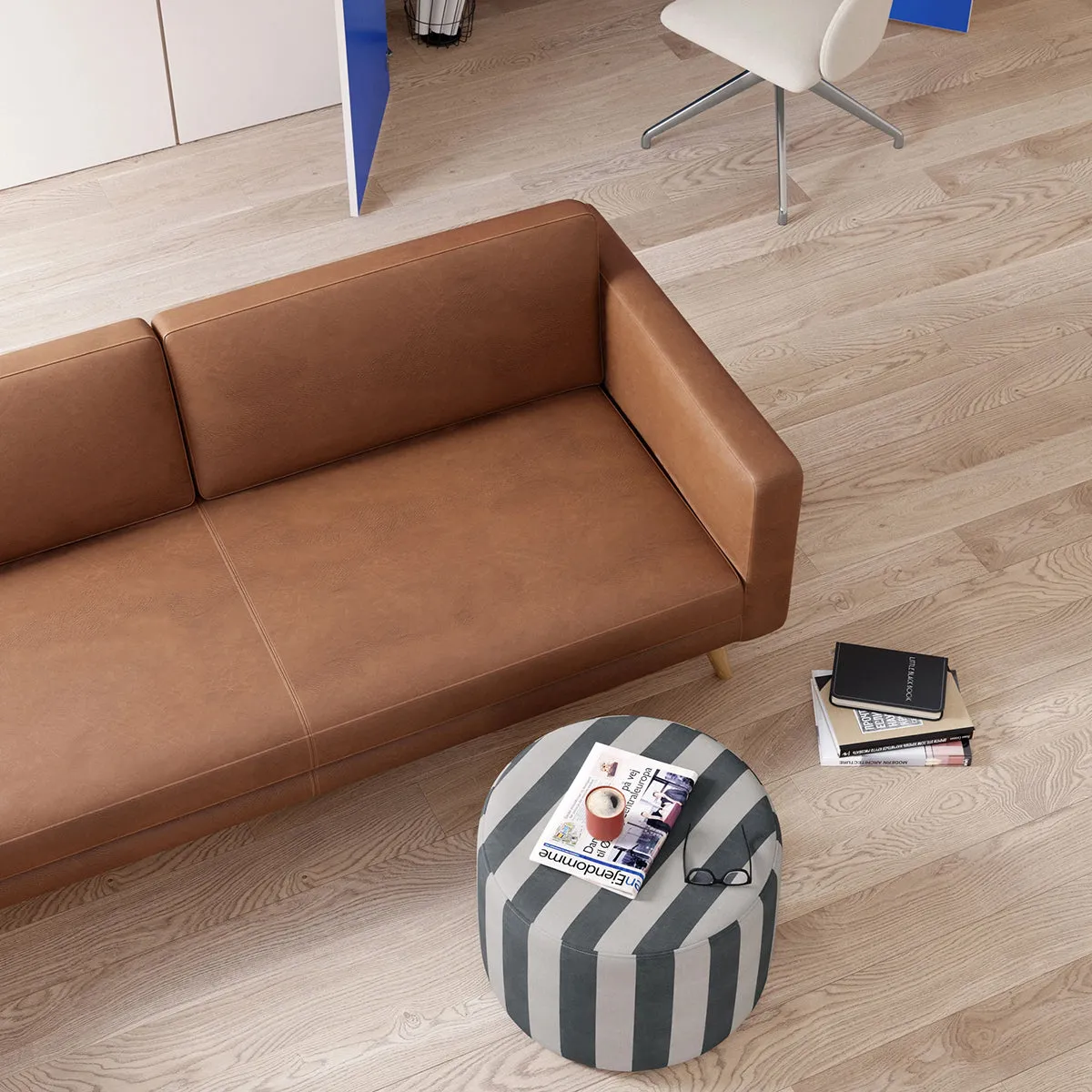 Johan Leather 3 Seater Sofa