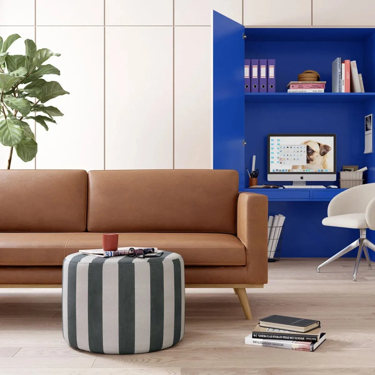Johan Leather 3 Seater Sofa