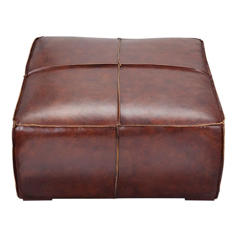 Kapa Ottoman Dark Brown Leather