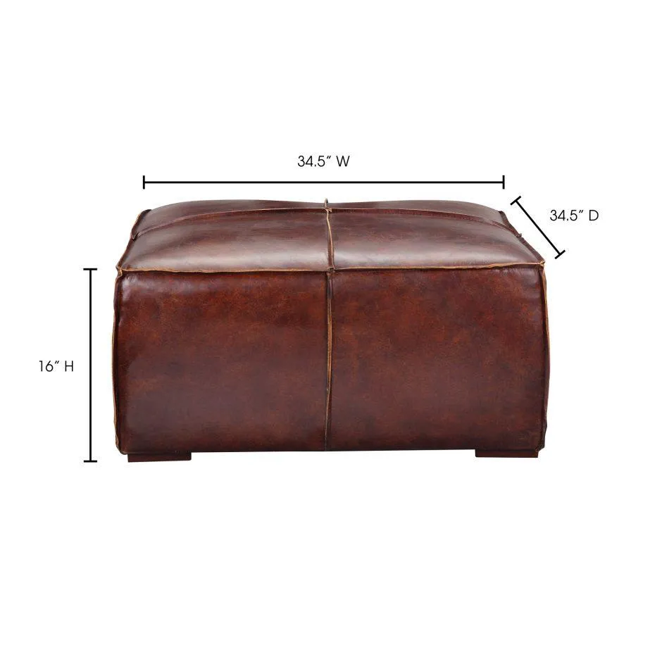 Kapa Ottoman Dark Brown Leather