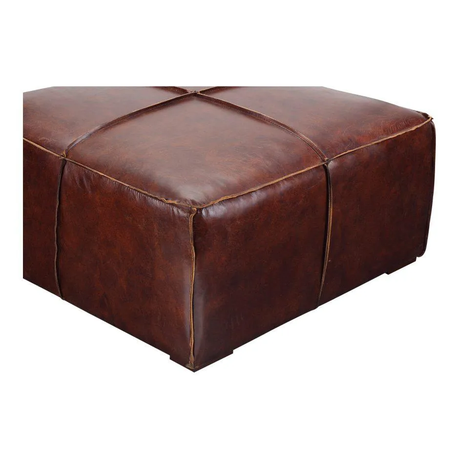 Kapa Ottoman Dark Brown Leather