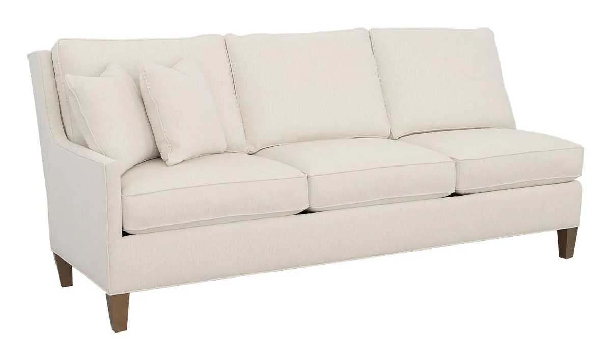 Kelly Left Arm Sofa with Tapered Leg