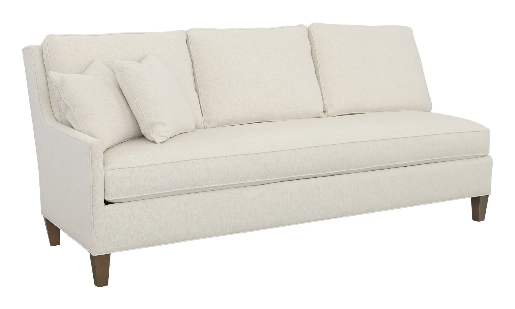 Kelly Left Arm Sofa with Tapered Leg