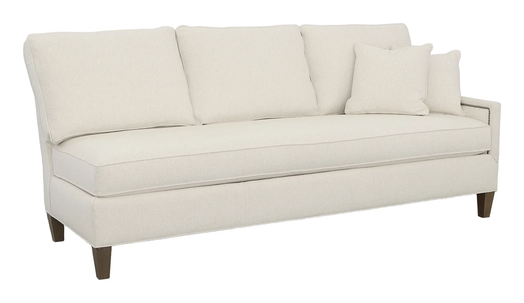 Kelly Right Arm Sofa with Tapered Leg