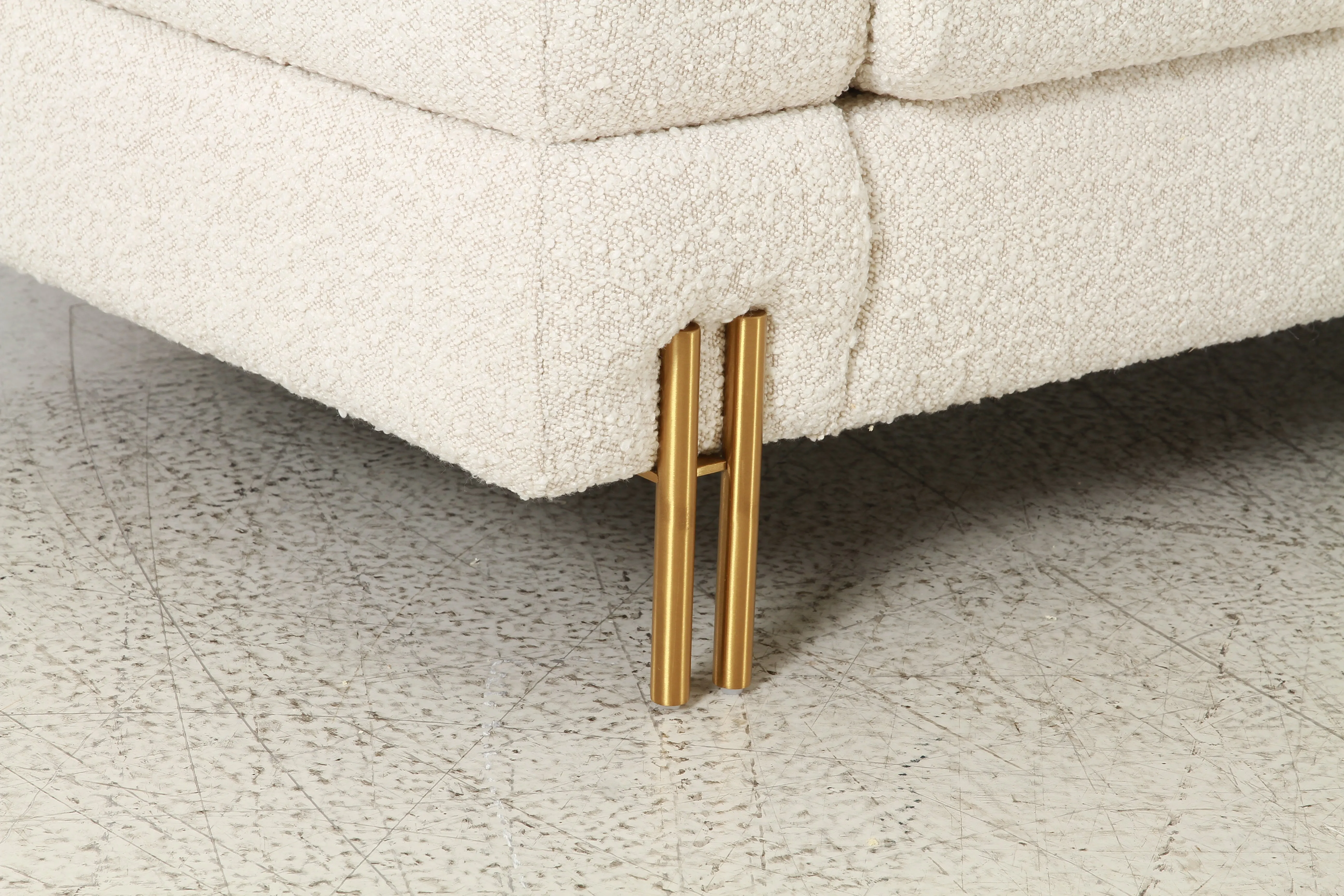 Layers Square Boucl Cream Sofa