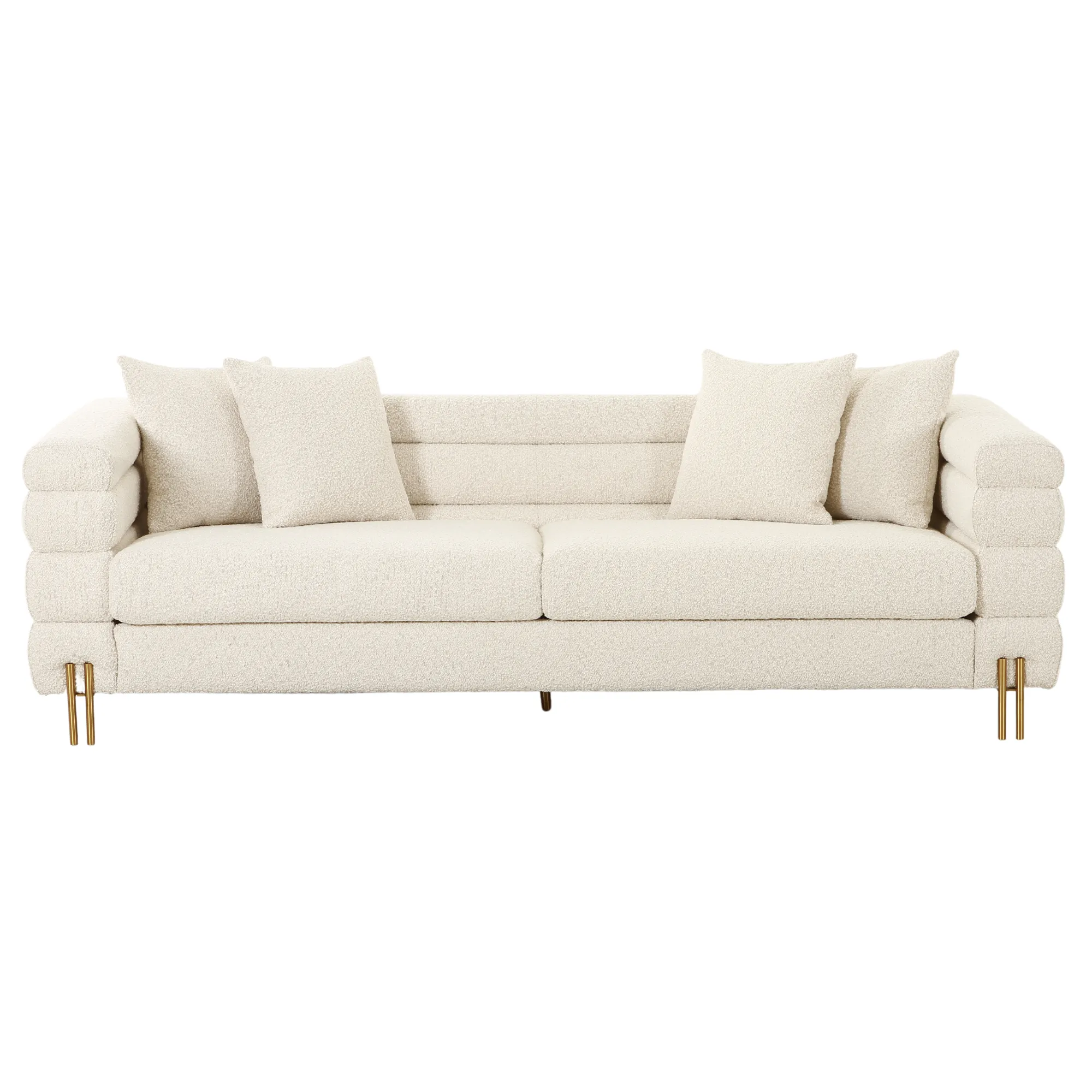 Layers Square Boucl Cream Sofa