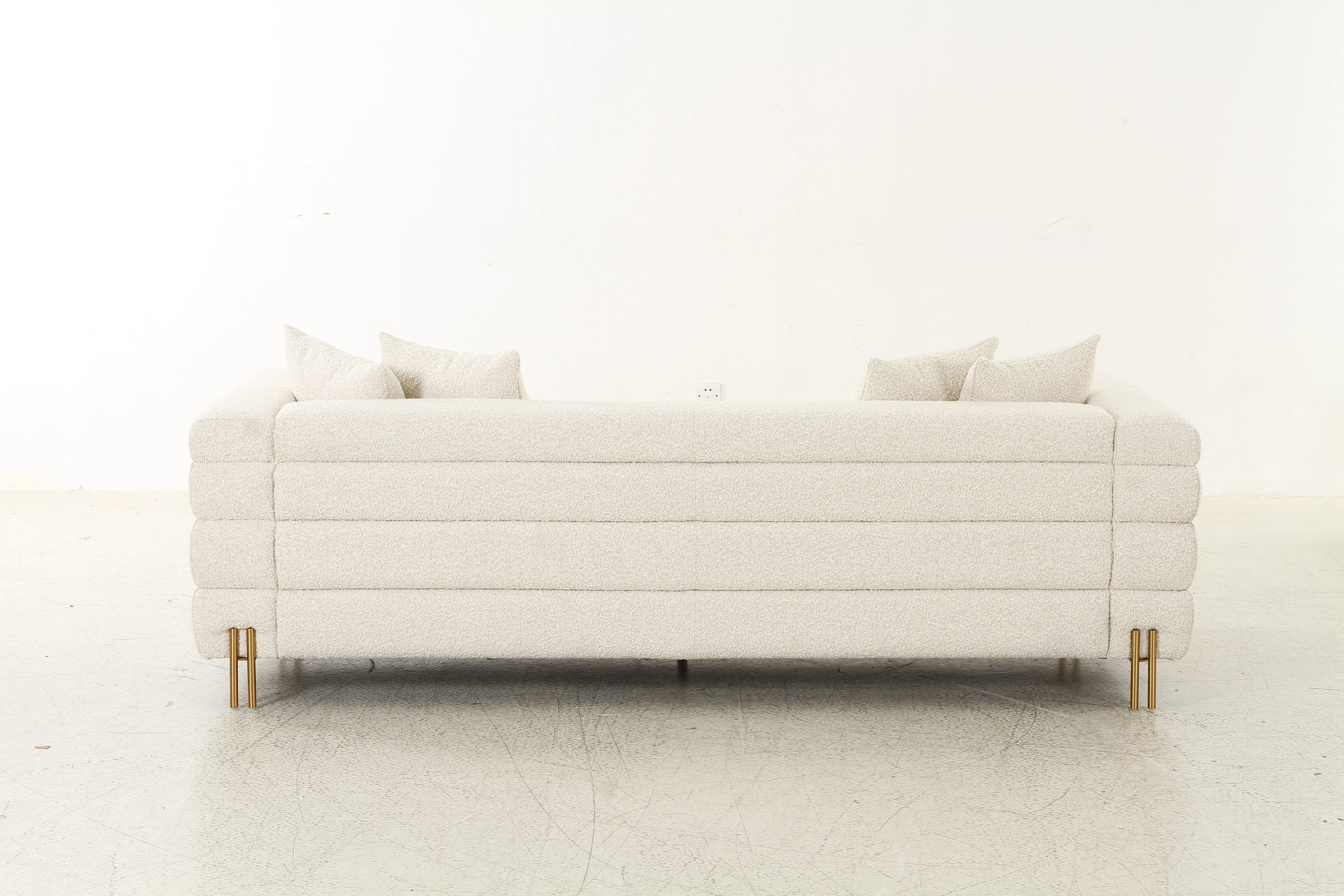 Layers Square Boucl Cream Sofa