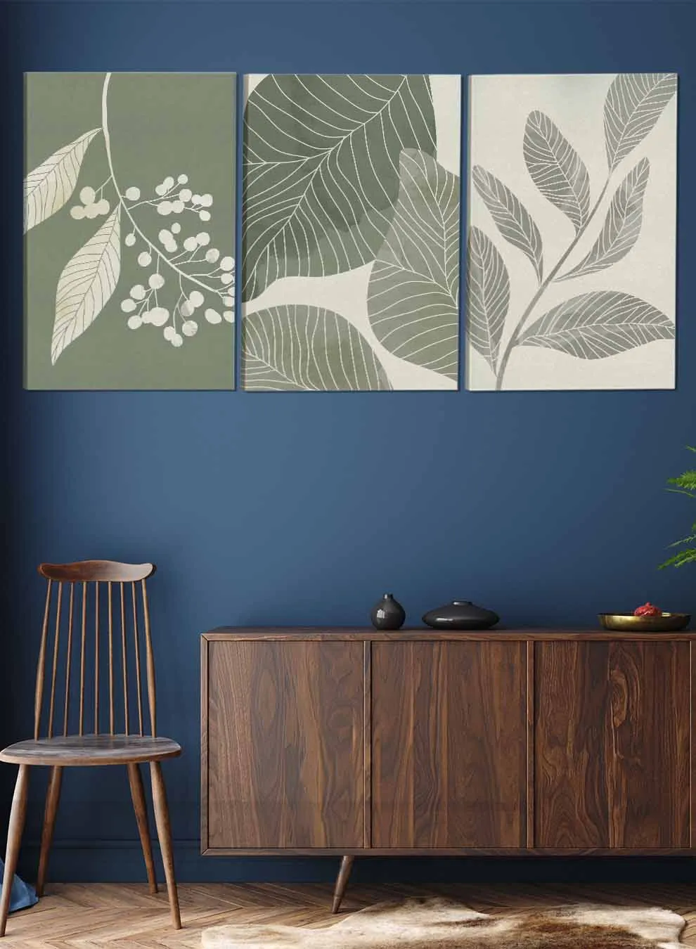 Leaves Botanical Paintings(set of 3)