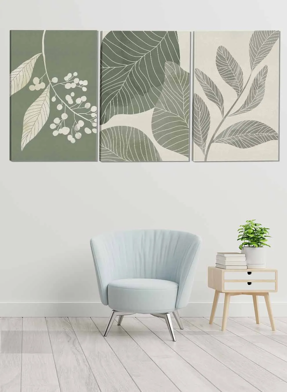 Leaves Botanical Paintings(set of 3)
