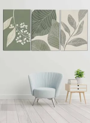 Leaves Botanical Paintings(set of 3)