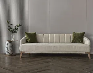 Light coffee chanel sofa 220x85x45 cm