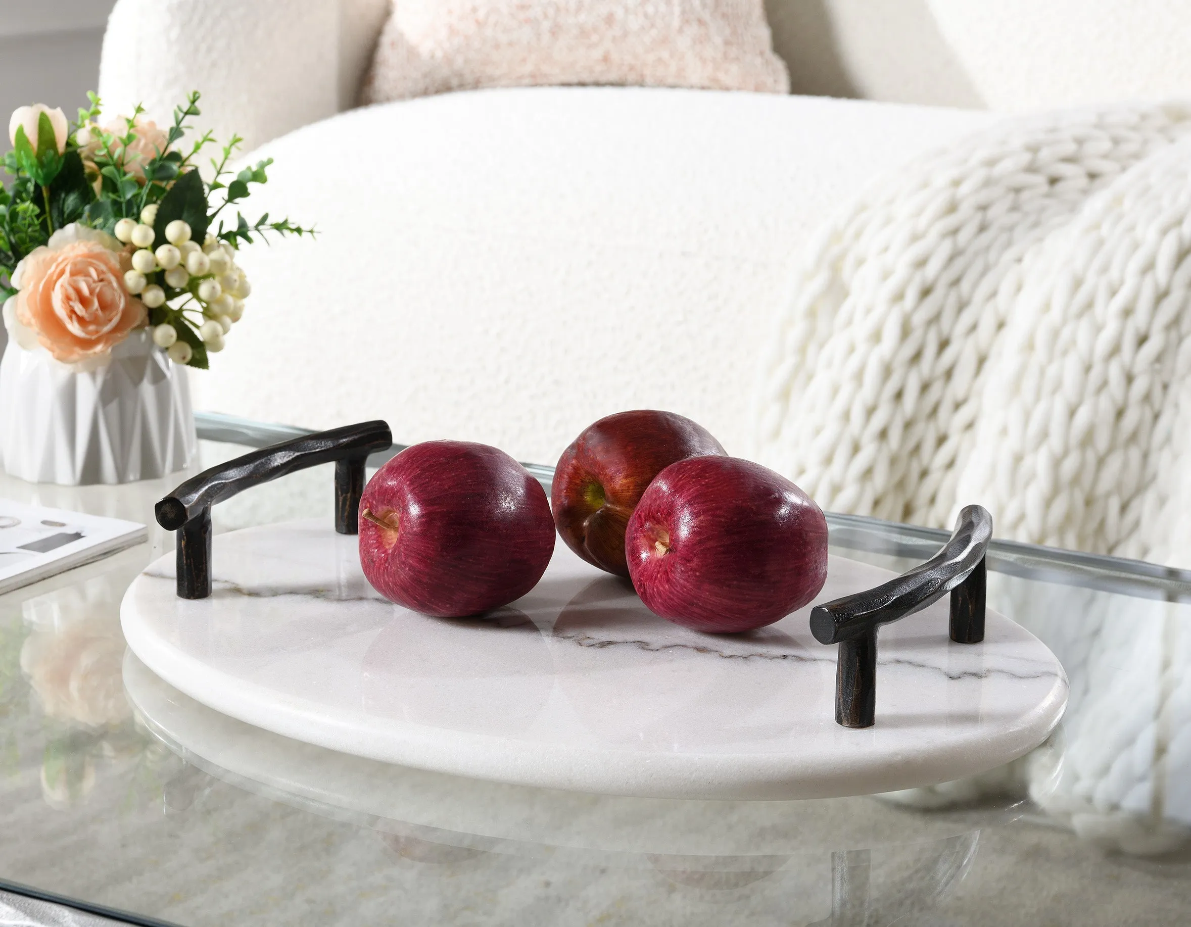 Luxo Marble Tray Black Hands