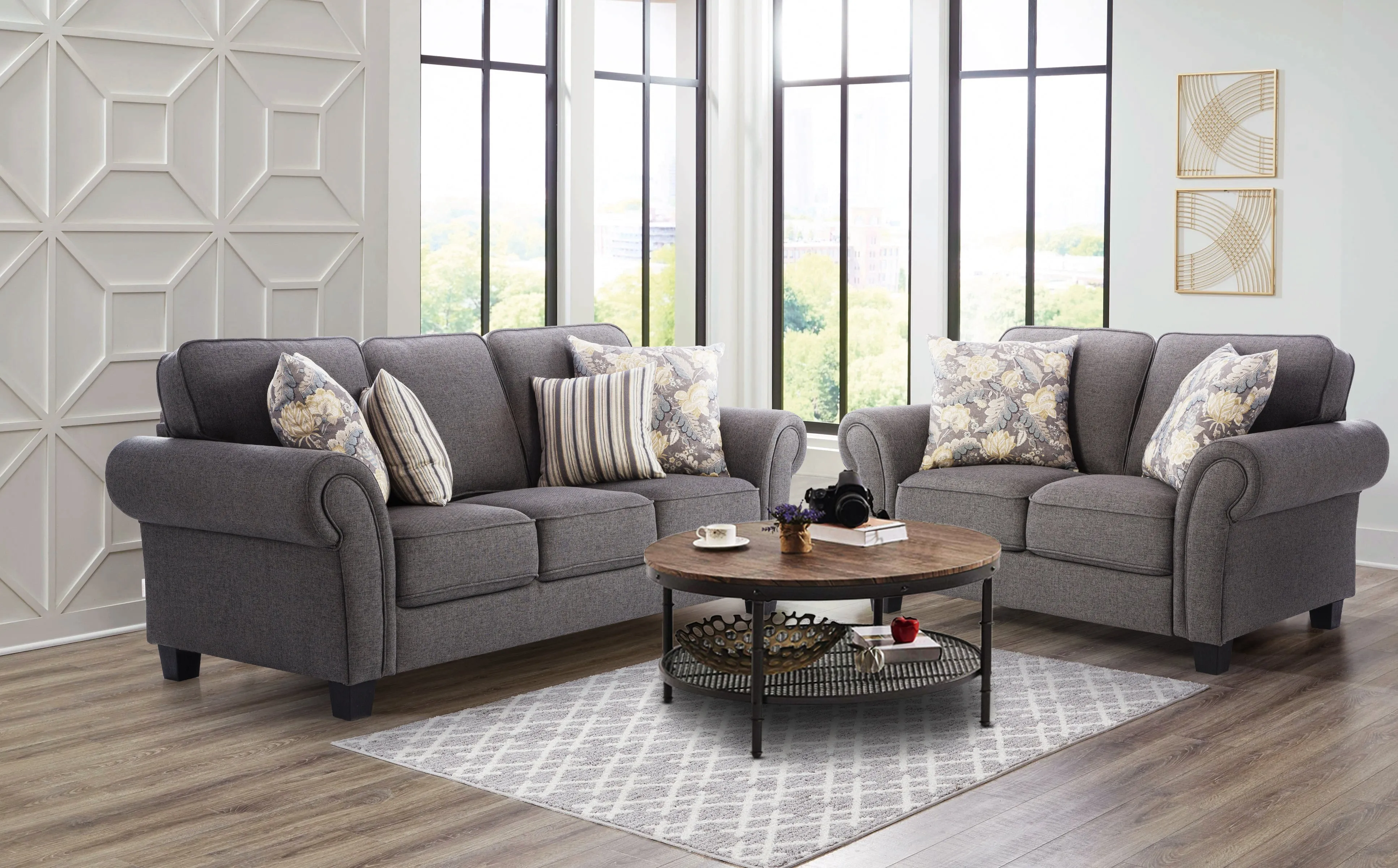 Memphis Grey Loveseat