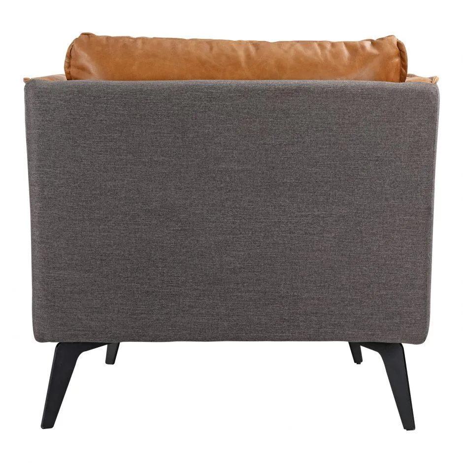 Messina Leather Arm Chair Cigare Tan Leather