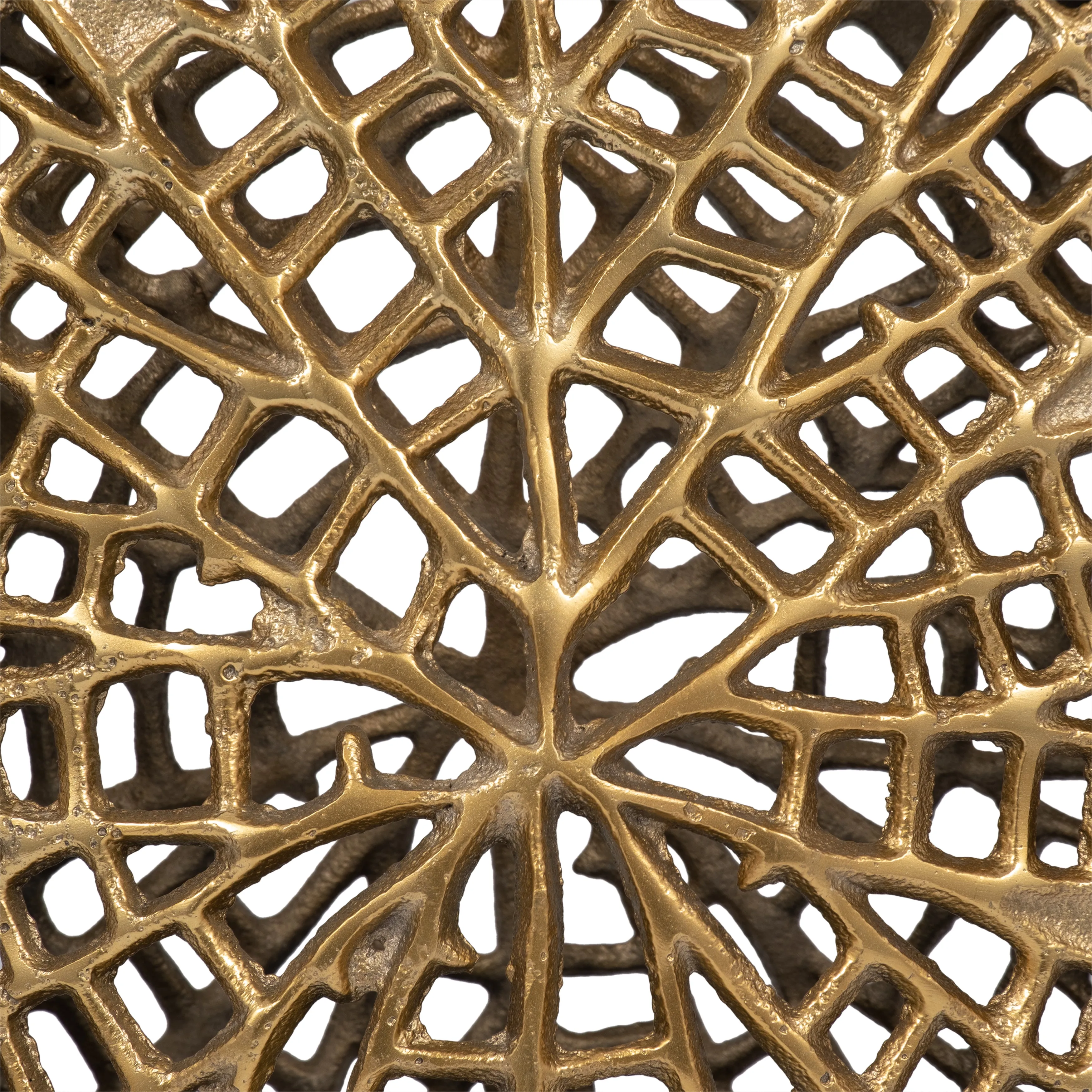 METAL, 14" CONTEMPORARY VASE, GOLD
