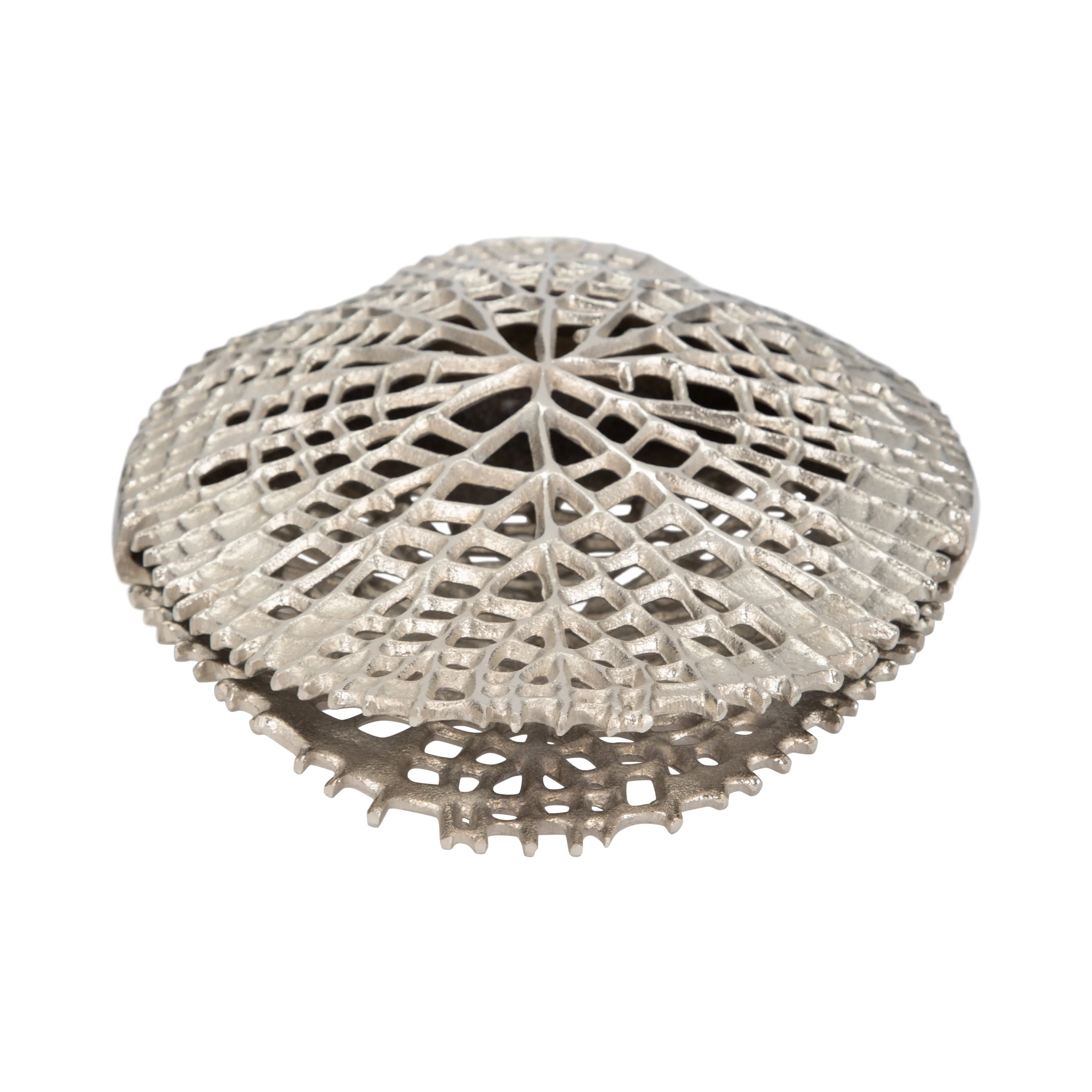 METAL, 14" CONTEMPORARY VASE, SILVER
