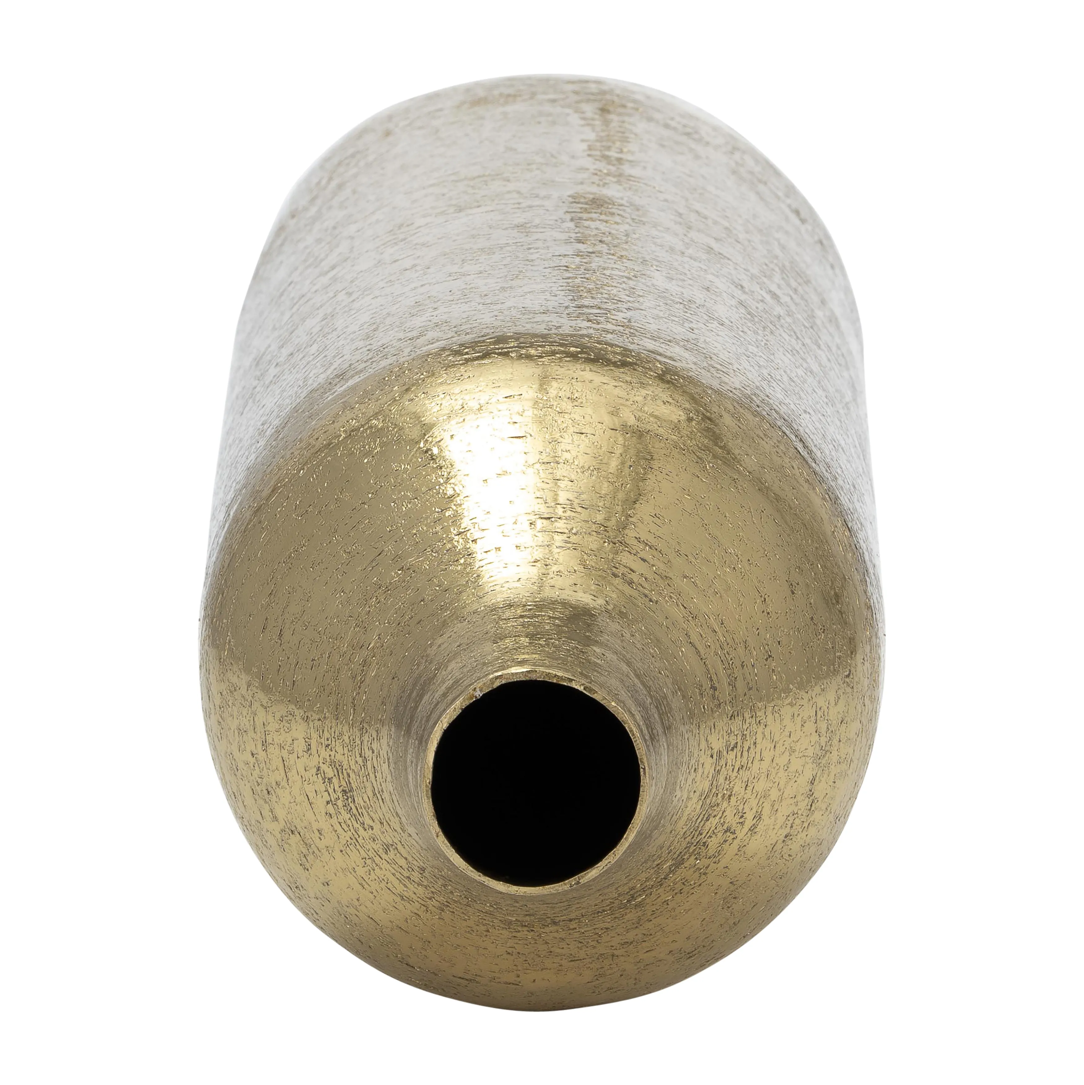 METAL, 15"H CYLINDER VASE, GOLD