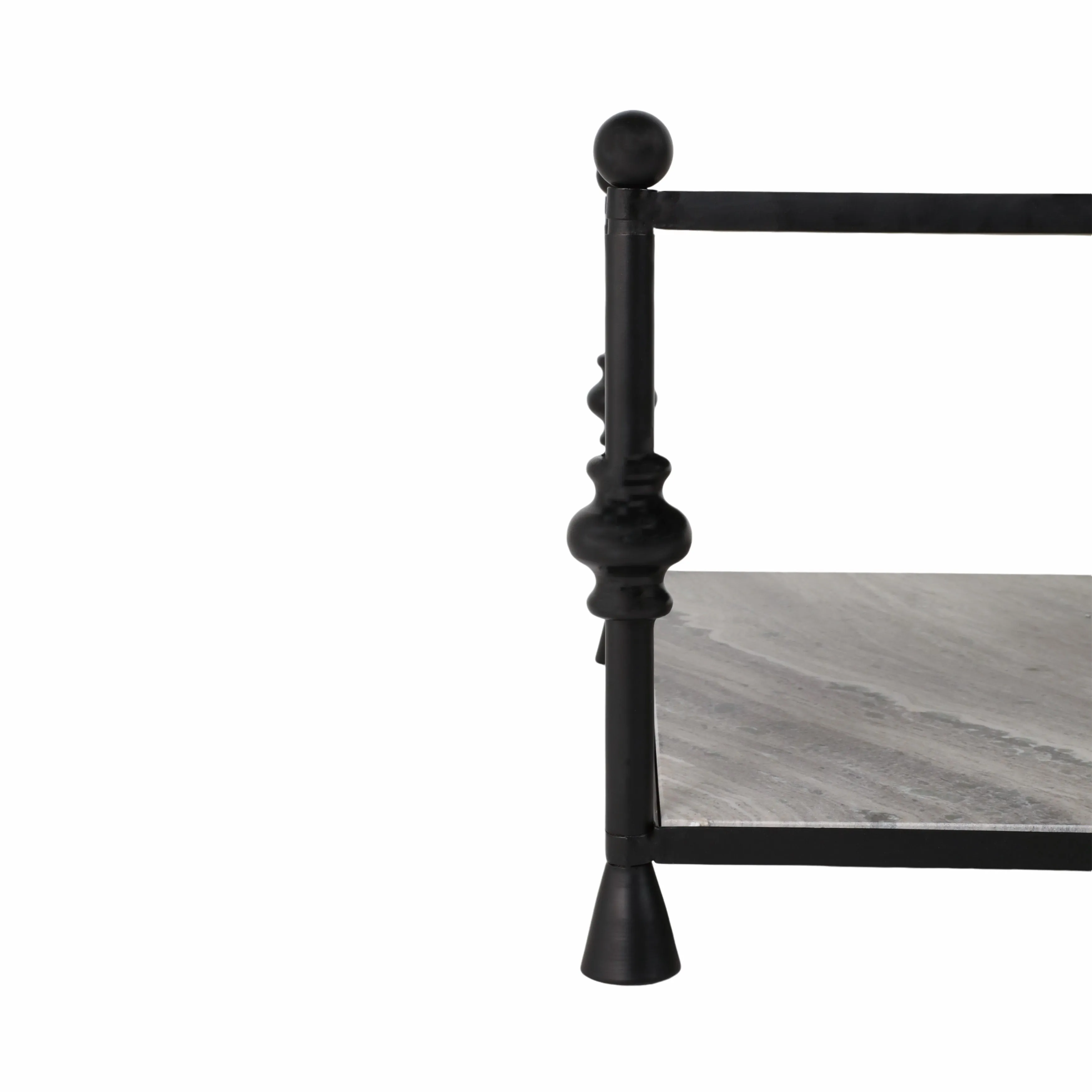 Metal, 39" Elliot Coffee Table, Black, K/d