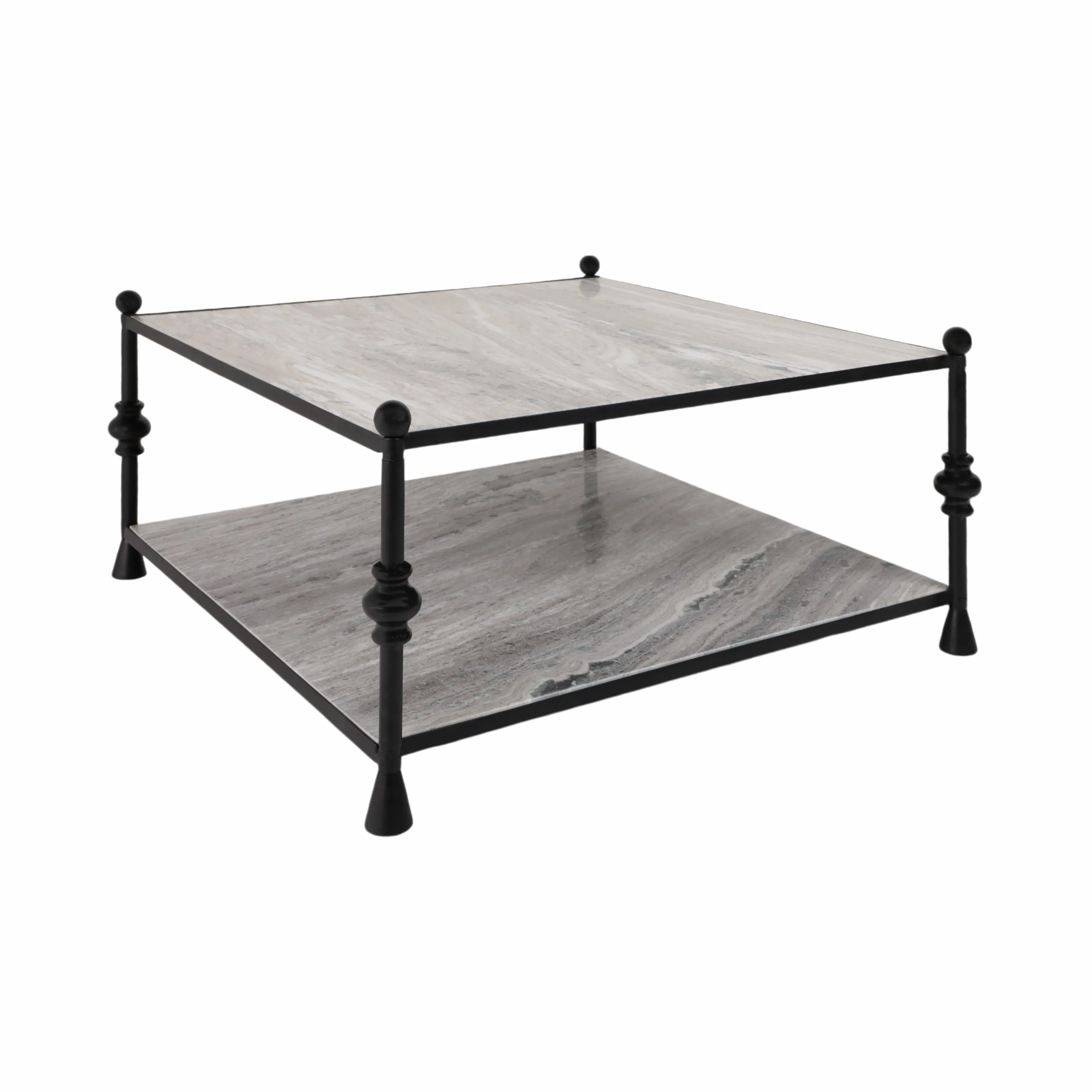 Metal, 39" Elliot Coffee Table, Black, K/d