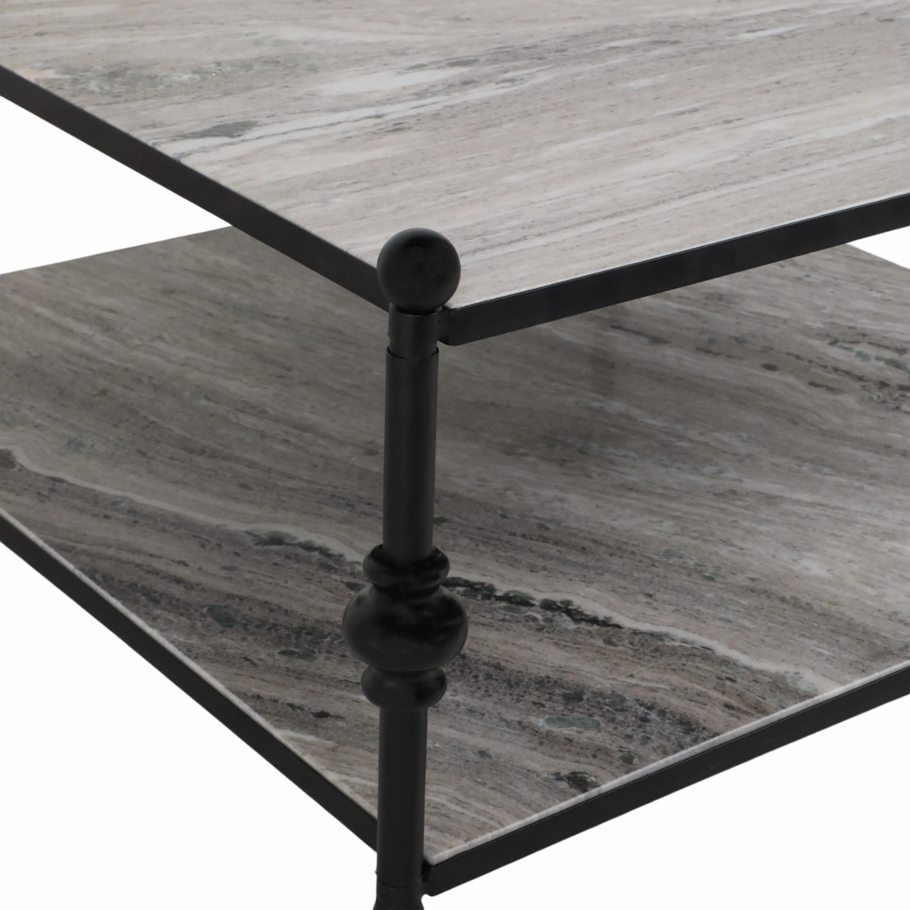 Metal, 39" Elliot Coffee Table, Black, K/d