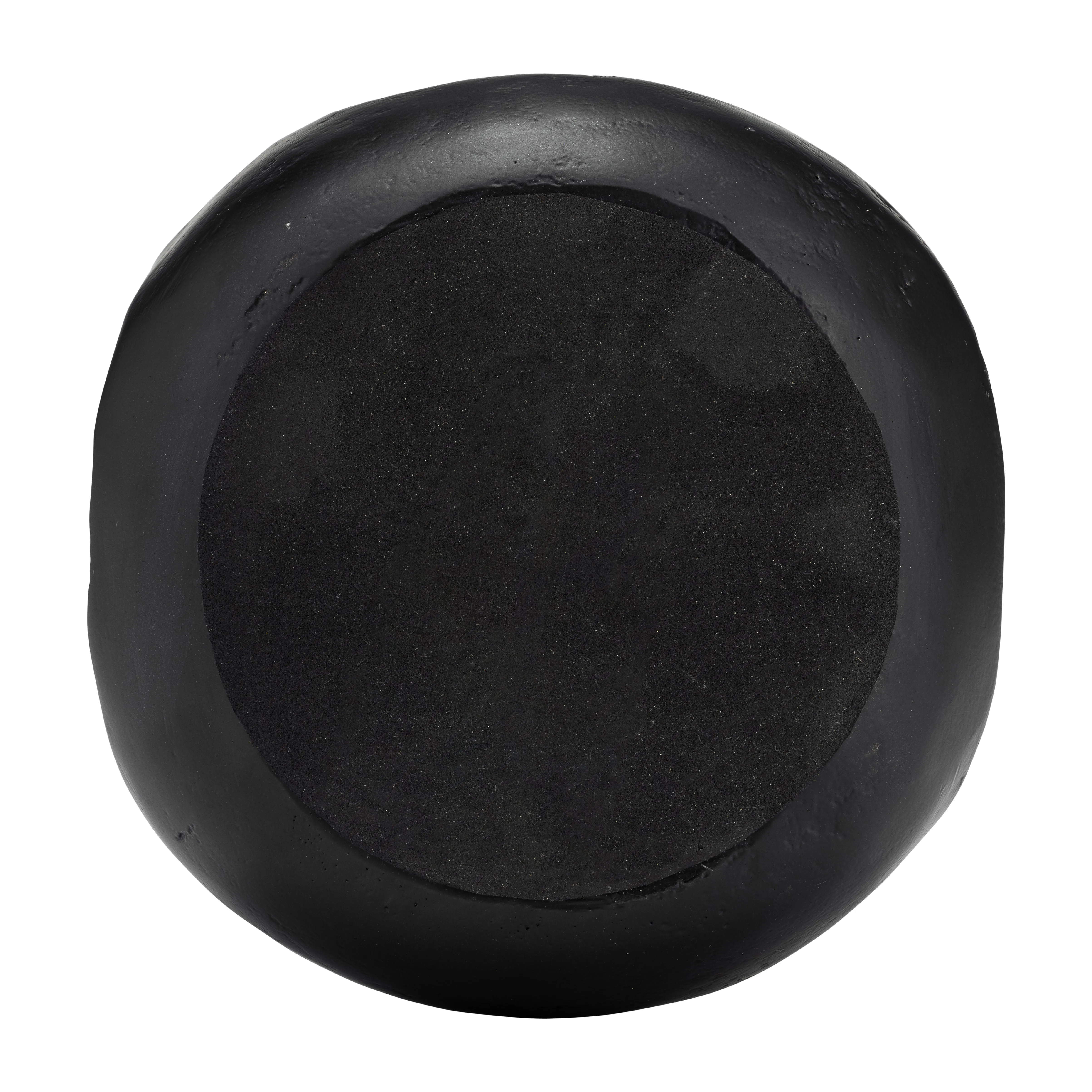METAL,18"H,OPEN VASE,MATTE BLACK