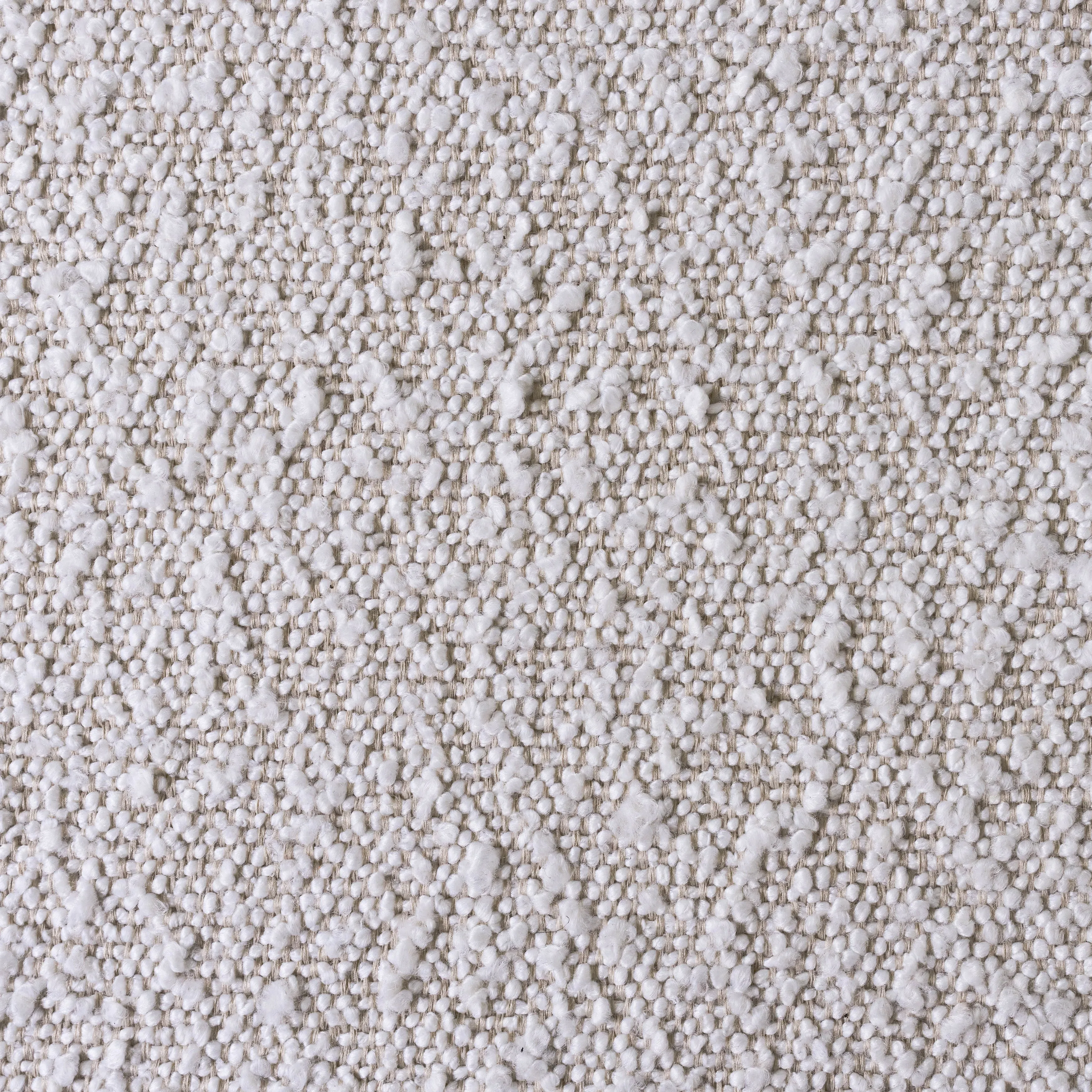 MODERN RECTANGULAR OTTOMA, WOOD ACCENT, IVORY