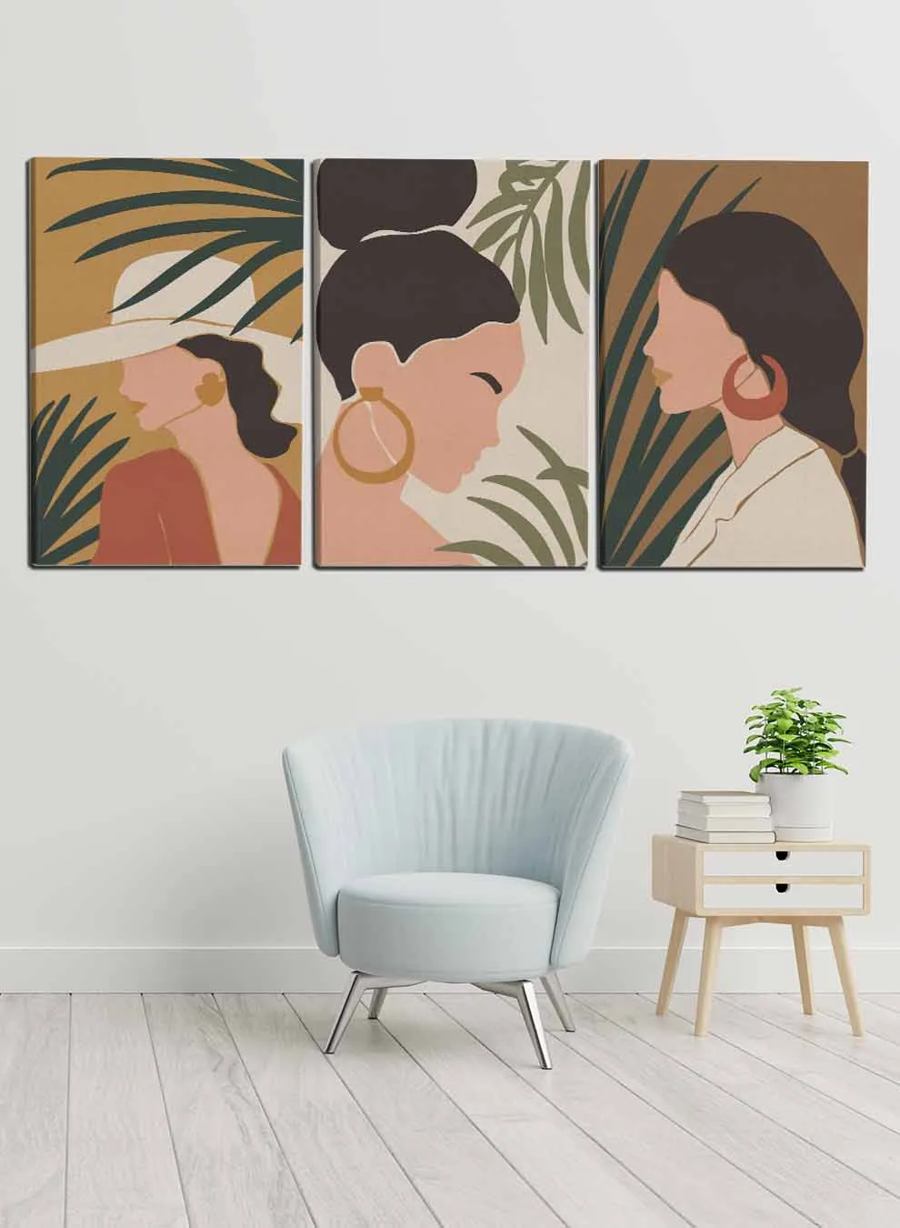 Modern Woman Paintings(set of 3)