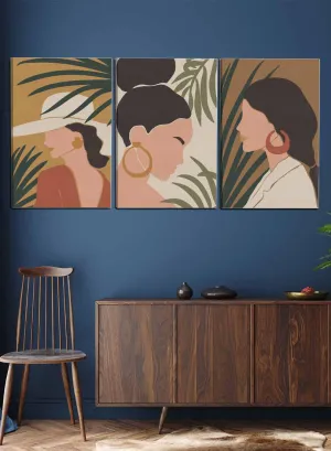 Modern Woman Paintings(set of 3)