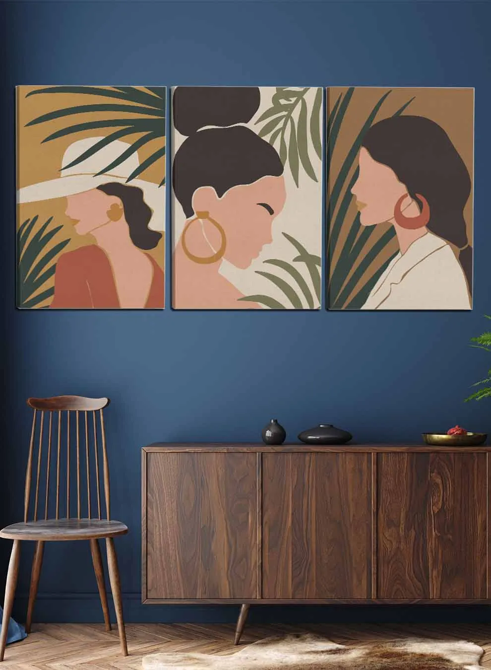 Modern Woman Paintings(set of 3)