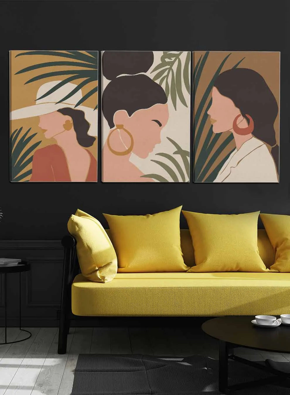 Modern Woman Paintings(set of 3)