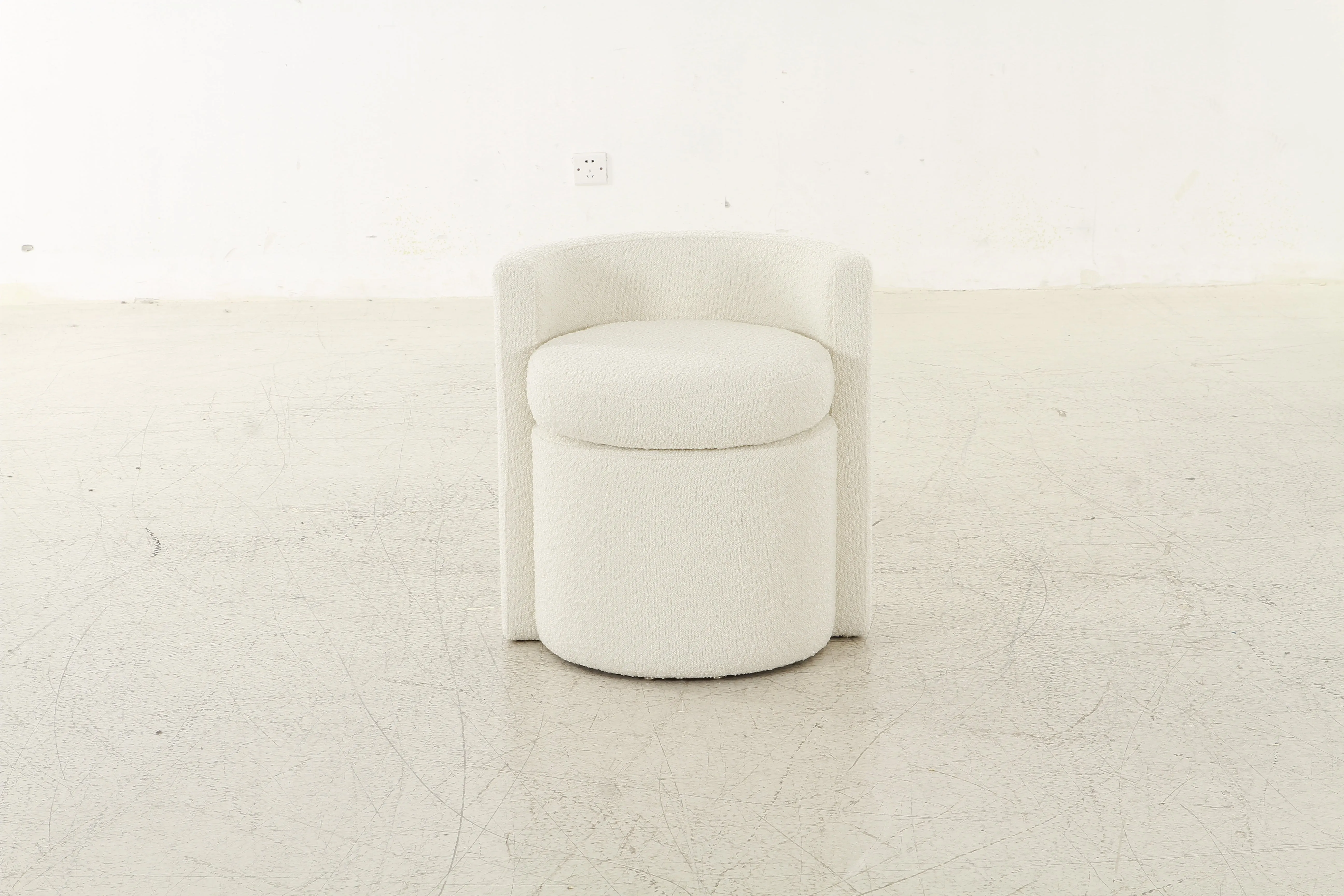 Mono off White Ottoman