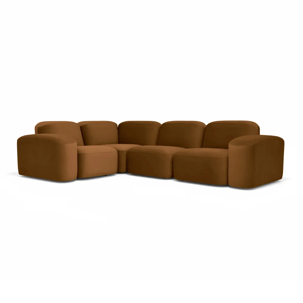 Muse 4 Piece Modular Sofa (Malibu Cognac)