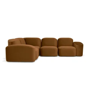 Muse 4 Piece Modular Sofa (Malibu Cognac)