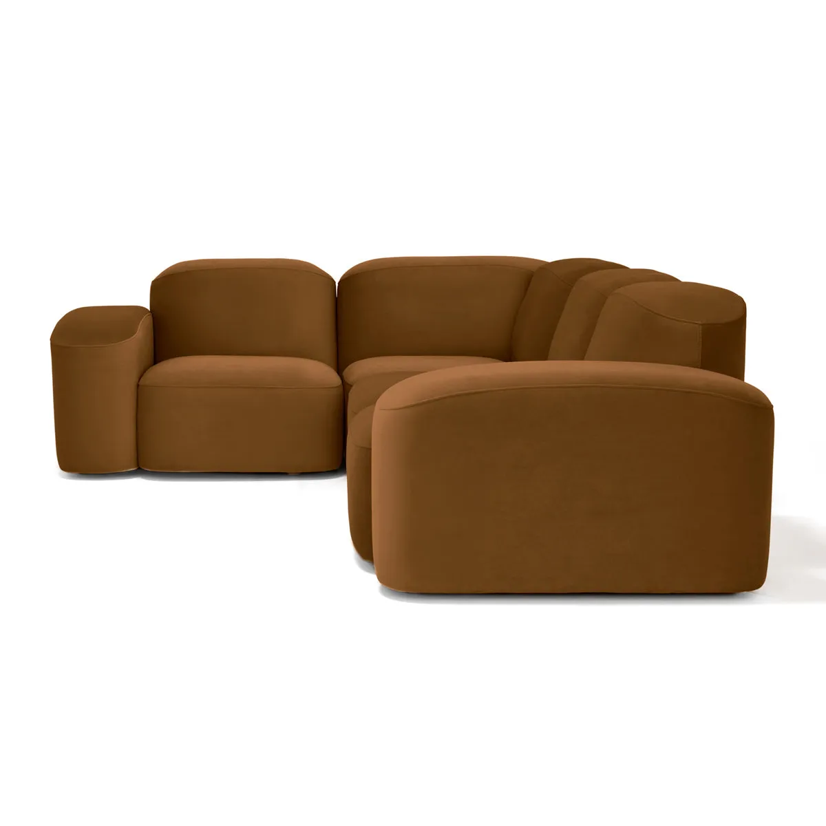 Muse 4 Piece Modular Sofa (Malibu Cognac)