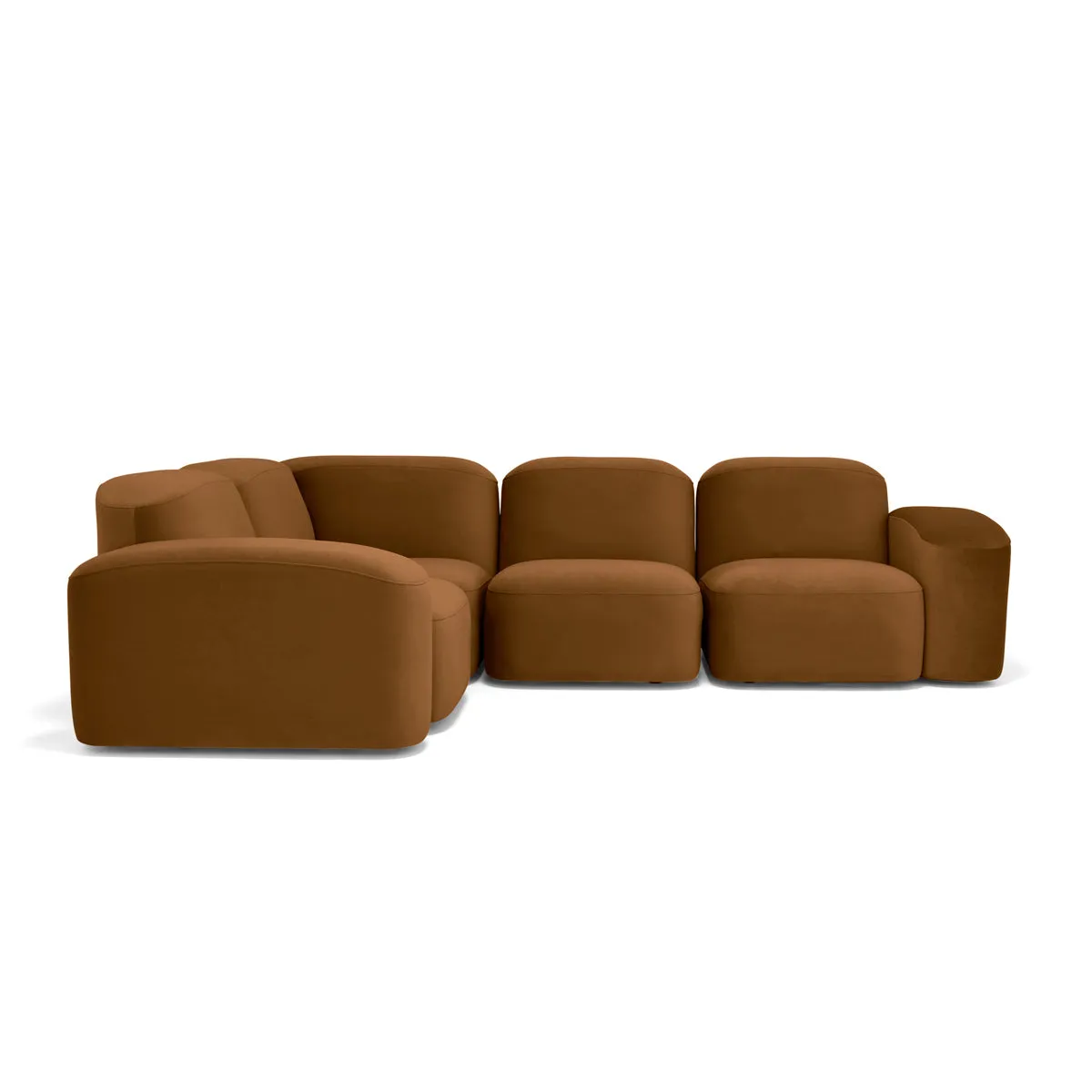 Muse 4 Piece Modular Sofa (Malibu Cognac)