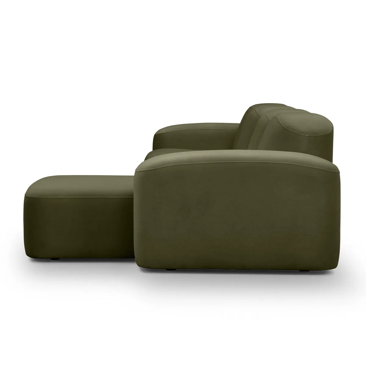 Muse 4 Seat RAF Modular Chaise Sofa (Malibu Matcha)