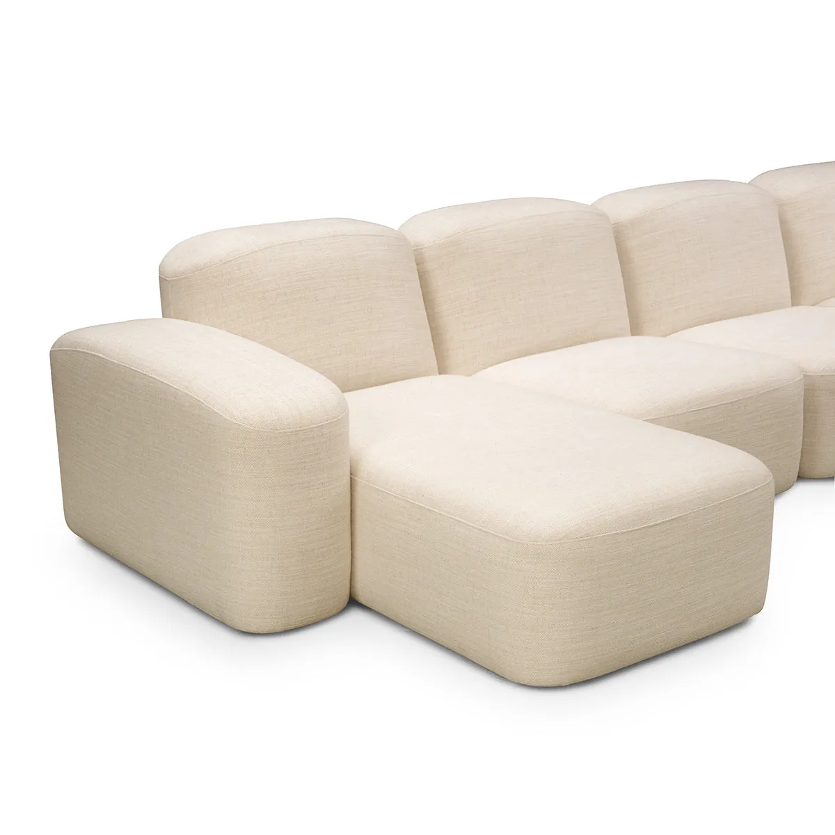 Muse 5 Piece LAF Modular Chaise Sofa (Hyams Sable)